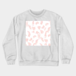 Blush over White Brushtroke Dots Crewneck Sweatshirt